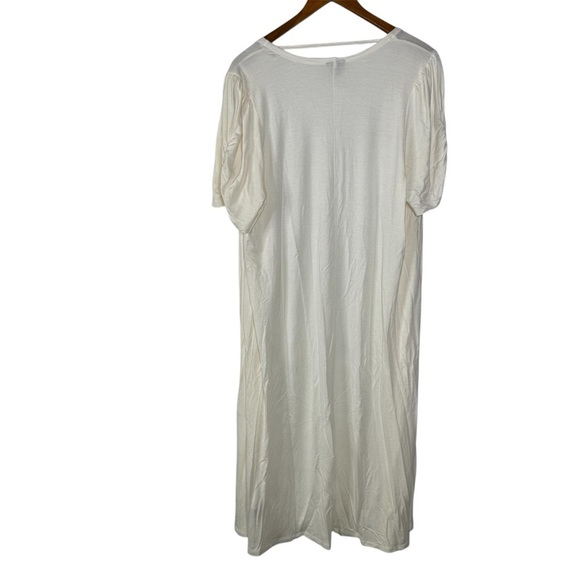 Torrid White Short Sleeve Knit Duster Size 2x - Picture 2 of 7